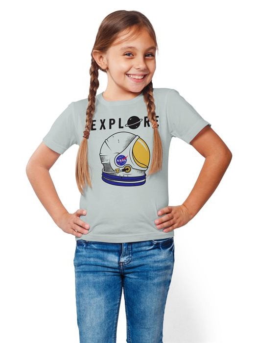 

Redwolf - Explore - NASA Official Kids T-shirt-xl-(11-12-years), Cement