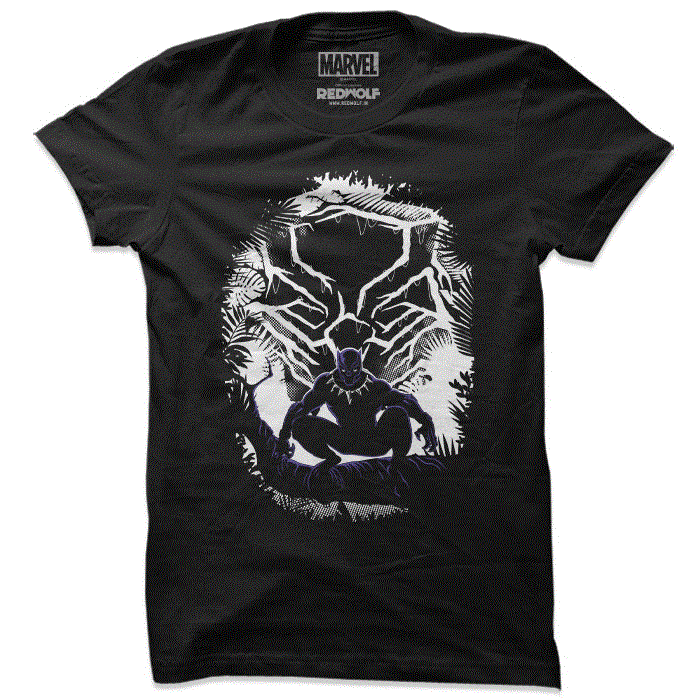 

Redwolf - King Of Wakanda (Glow In The Dark) - Marvel Official T-shirt, Black