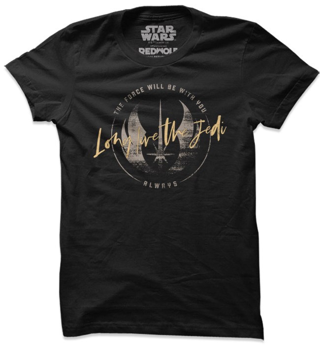 

Redwolf - Long Live The Jedi - Star Wars Official T-shirt, Black