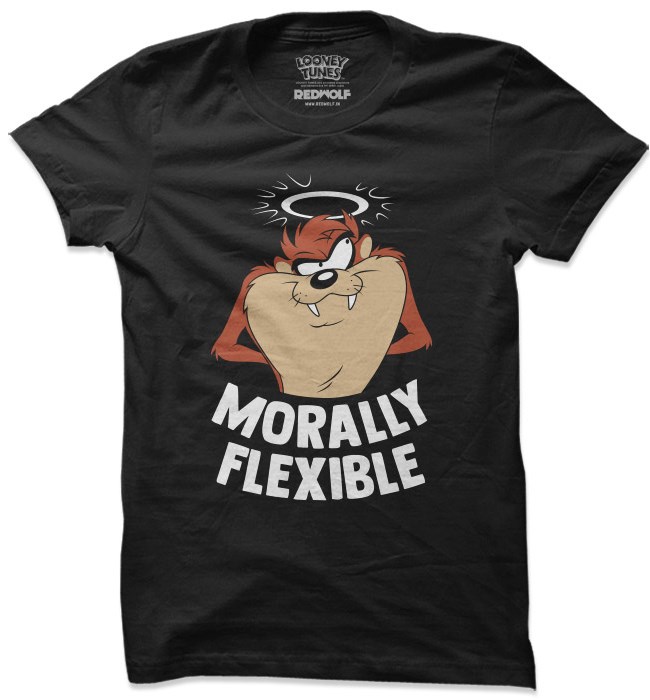 

Redwolf - Morally Flexible - Looney Tunes Official T-shirt, Black