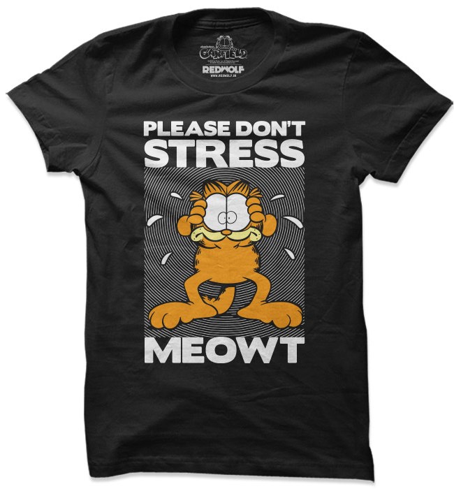 

Redwolf - Don't Stress Meowt - Garfield Official T-shirt, Black