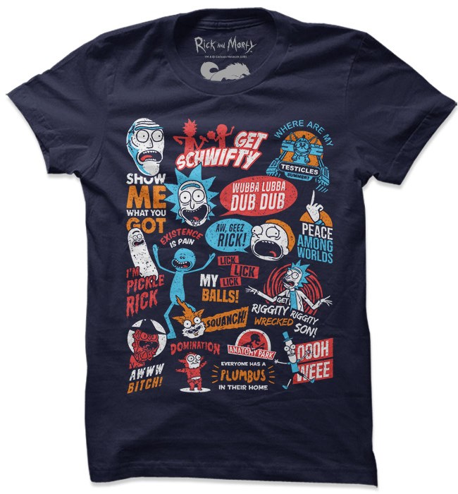 

Redwolf - Infographic - Rick And Morty Official T-shirt, Navy blue