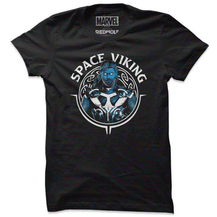 

Redwolf - Space Viking (Glow In The Dark) - Marvel Official T-shirt, Black