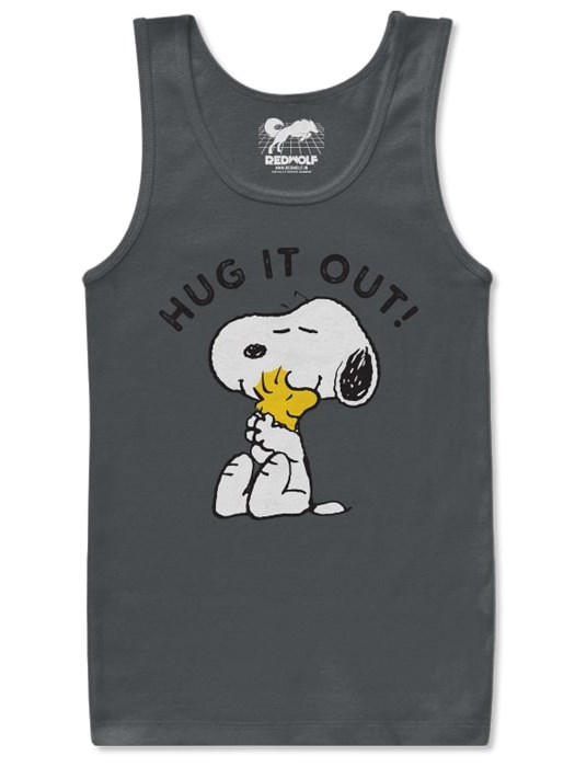 

Redwolf - Hug It Out - Peanuts Official Tank Top, Steel grey