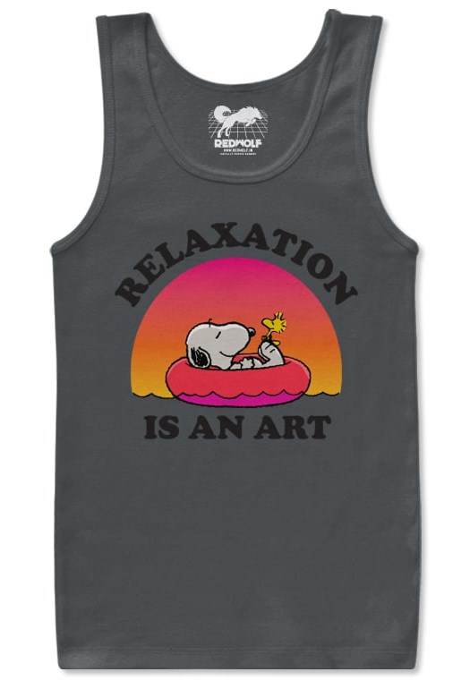 

Redwolf - Relaxation Is An Art - Peanuts Official Tank Top, Steel grey