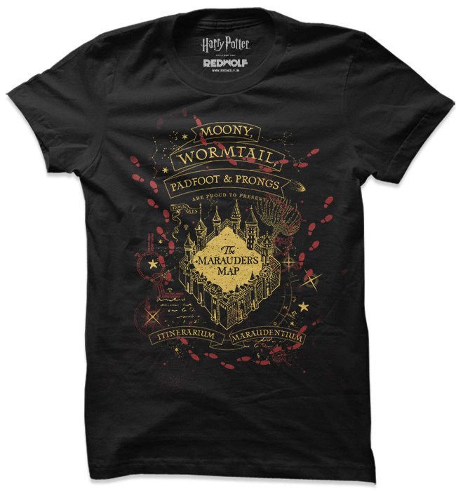 The Marauder's Map T-shirt | Official Harry Potter Merchandise | Redwolf