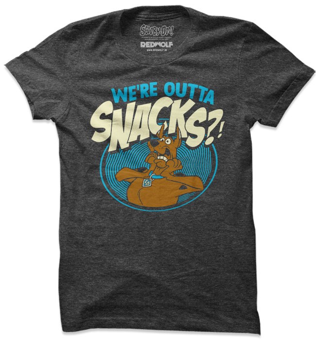 

Redwolf - We're Outta Snacks! - Scooby Doo Official T-shirt, Heather black