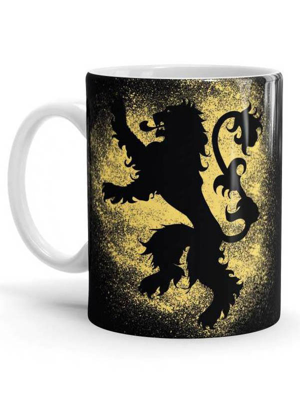 

Redwolf - House Lannister Sigil Splatter - Game Of Thrones Official Mug, White