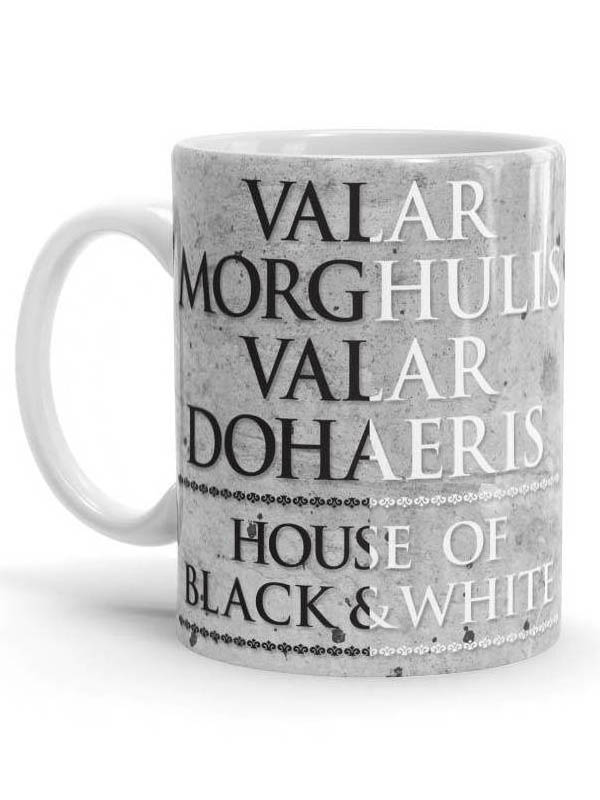 

Redwolf - Valar Morghulis - Game Of Thrones Official Mug, White