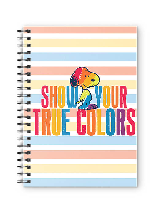 

Redwolf - Show Your True Colors - Peanuts Official Spiral Notebook, Multi-coloured