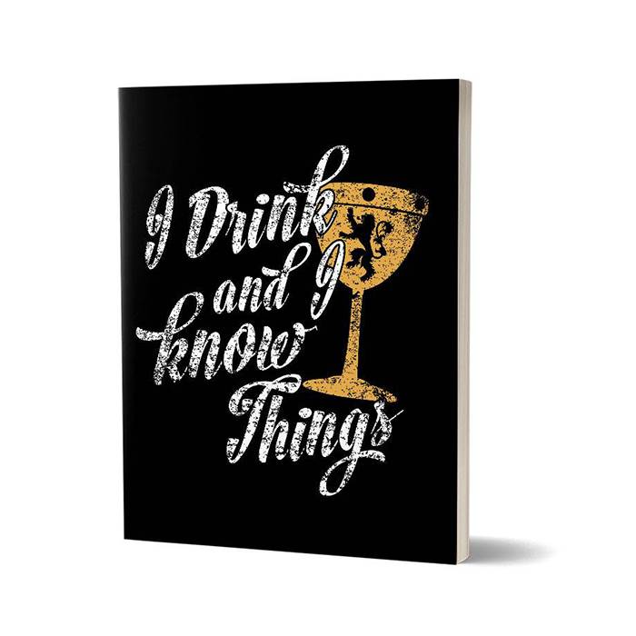 

Redwolf - I Drink And I Know Things: Black - Game Of Thrones Official Notebook, Multi-coloured