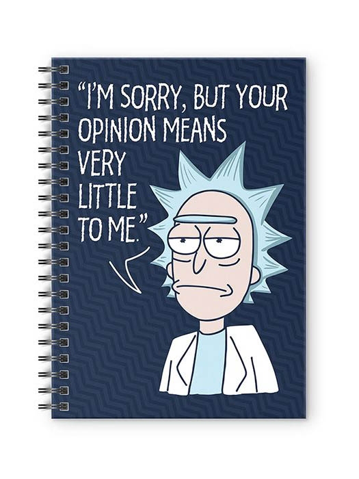 

Redwolf - Rick's Opinion - Rick And Morty Official Spiral Notebook, Multi-coloured