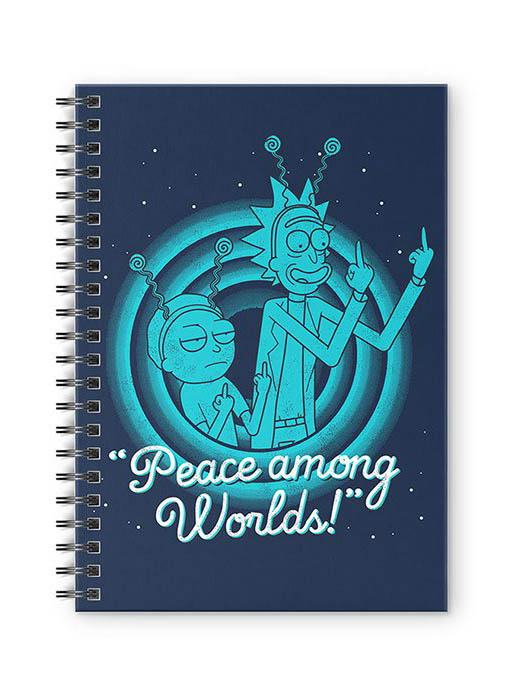 

Redwolf - Peace Among Worlds - Rick And Morty Official Spiral Notebook, Multi-coloured