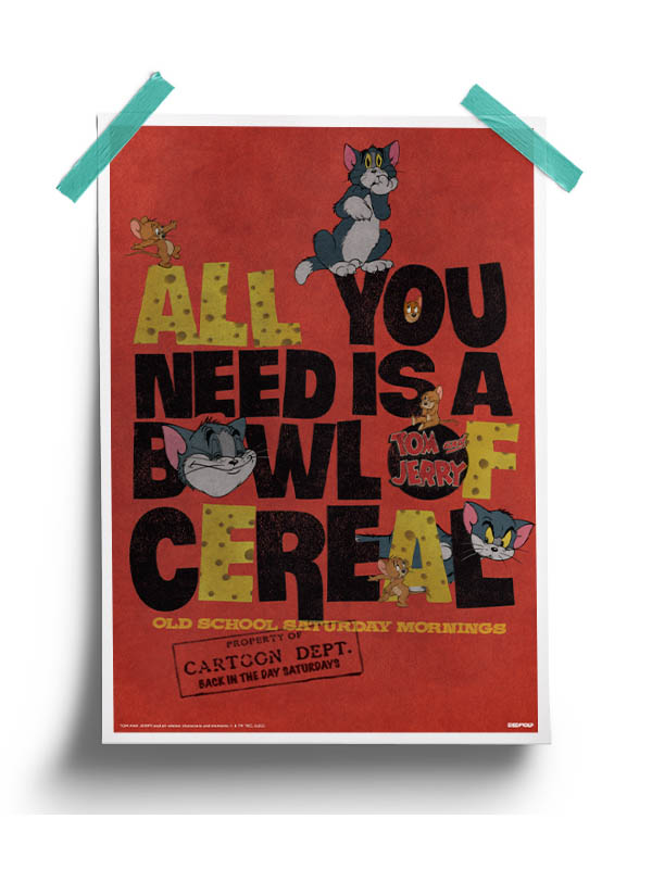 

Redwolf - Bowl Of Cereal - Tom & Jerry Official Poster