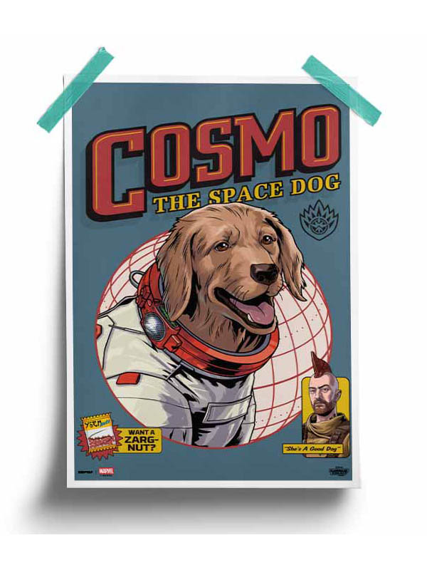 Cosmo The Space Dog | Marvel Official Poster | Redwolf