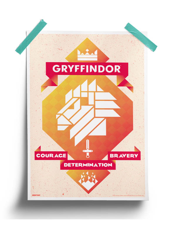 

Redwolf - Gryffindor Brutalist - Harry Potter Official Poster