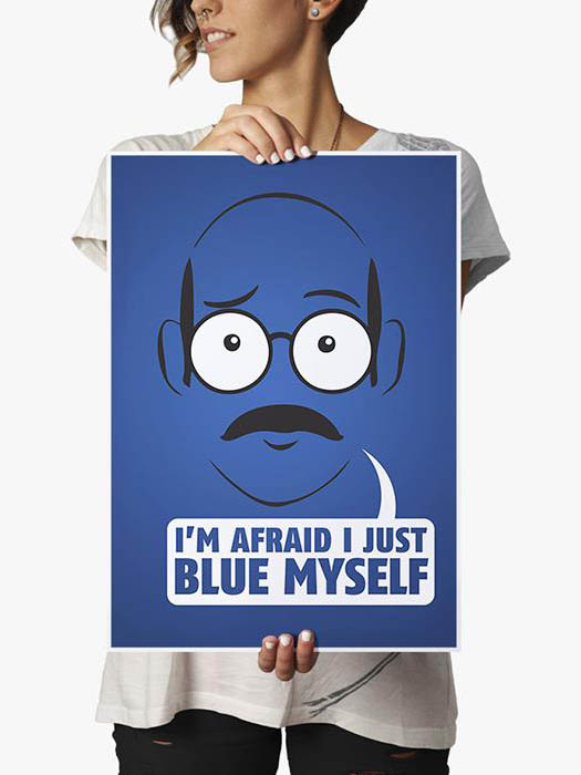 avengers cartoon network shirt endgame Afraid Poster Arrested Myself I I'm Development: Blue Just