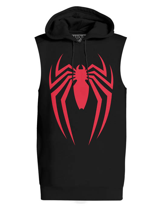 

Redwolf - The Amazing Spider-Man Logo - Marvel Official Sleeveless Hoodie, Black