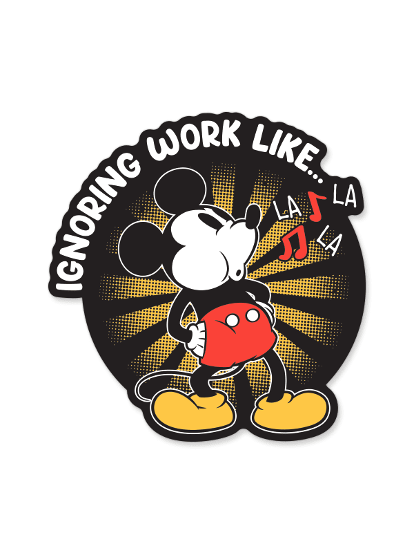 

Redwolf - Ignoring Work Like... - Disney Official Sticker