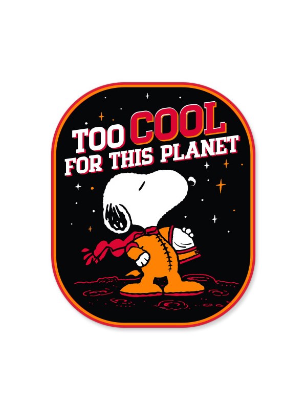 

Redwolf - Too Cool For This Planet - Peanuts Official Sticker