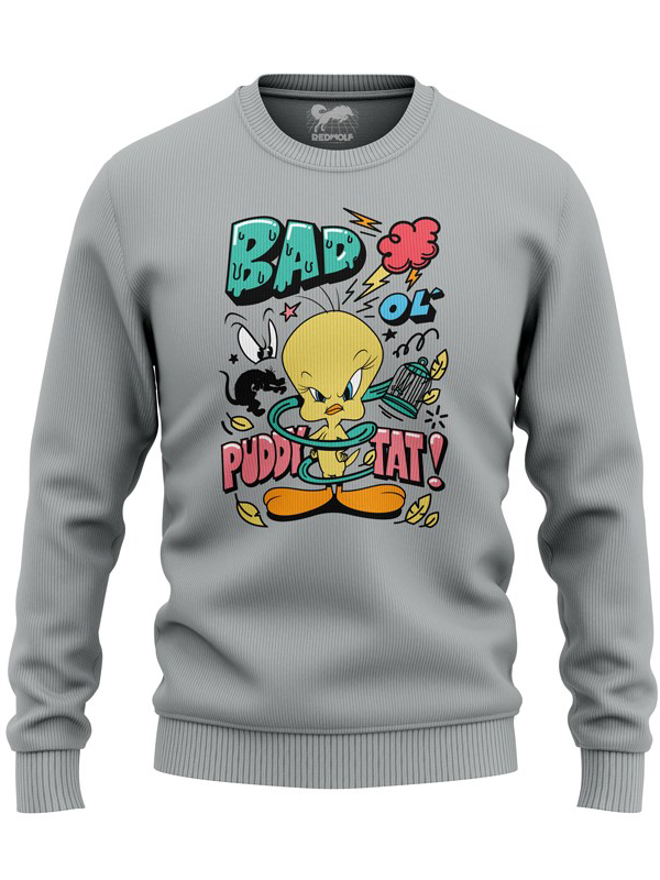 

Redwolf - Bad Ol' Putty Tat! - Looney Tunes Official Pullover, Cement