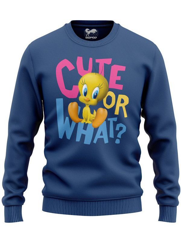 

Redwolf - Cute Or What - Looney Tunes Official Pullover, Navy blue