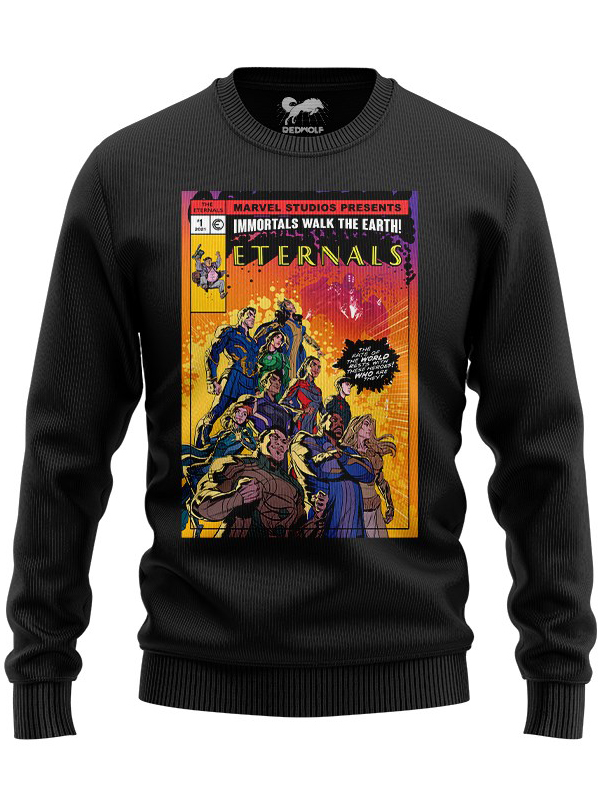 

Redwolf - Eternals: Comic Cover - Marvel Official Pullover, Black