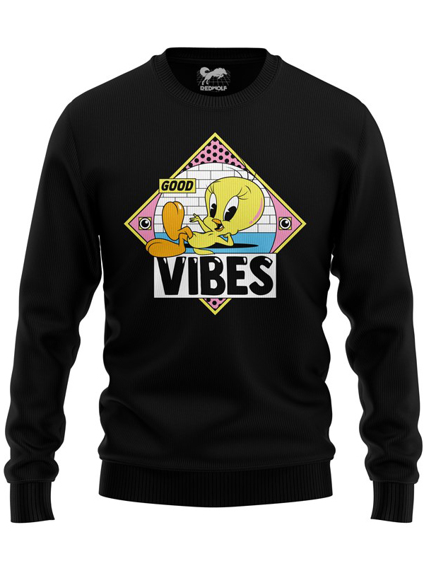 

Redwolf - Good Vibes - Looney Tunes Official Pullover, Black