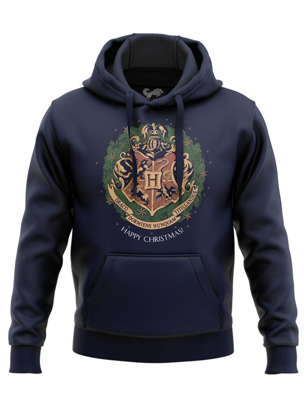 

Redwolf - Hogwarts Wreath - Harry Potter Official Hoodie, Navy blue