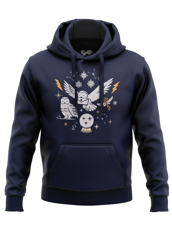 

Redwolf - Holiday Owl Messenger - Harry Potter Official Hoodie, Navy blue