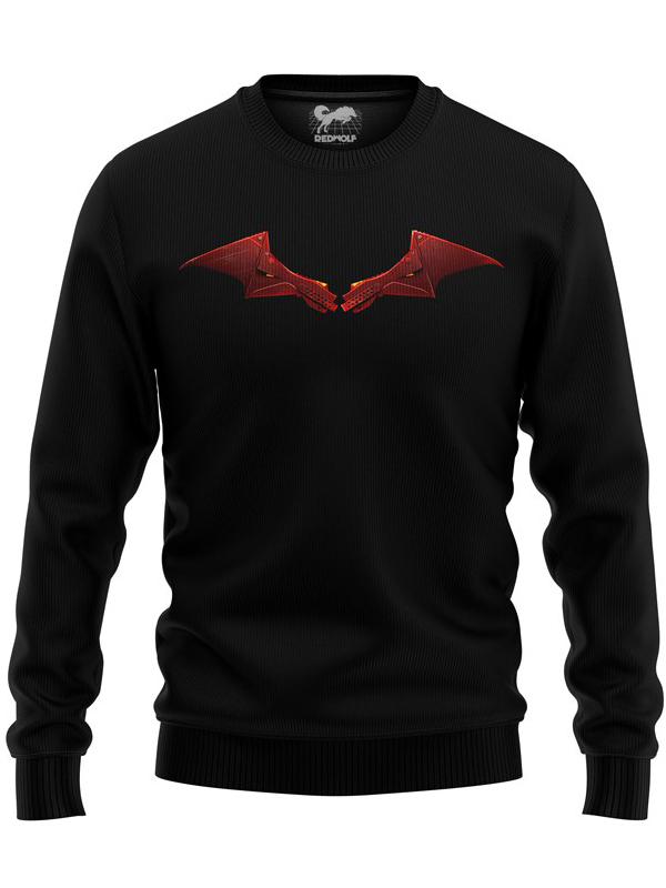 

Redwolf - Mechanical Bat-Logo - Batman Official Pullover, Black