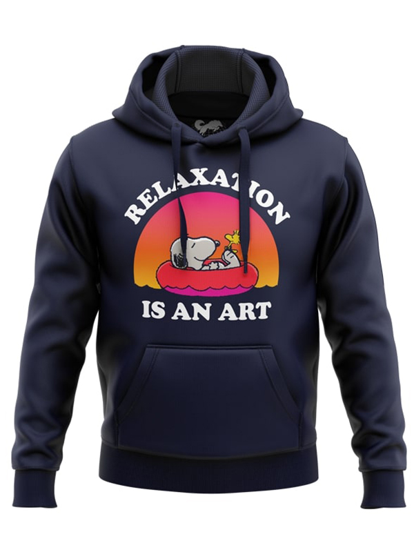 

Redwolf - Relaxation Is An Art - Peanuts Official Hoodie, Navy blue