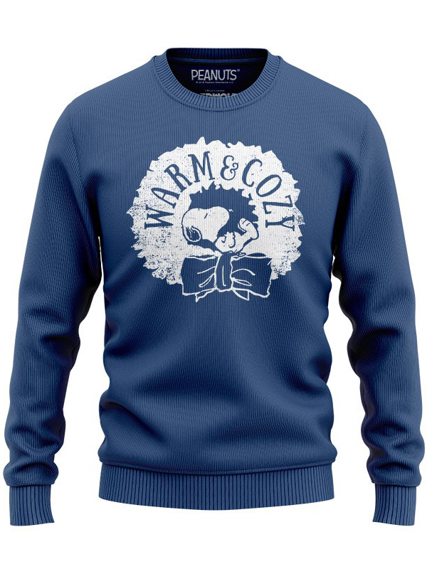 

Redwolf - Warm And Cozy - Peanuts Official Pullover, Navy blue