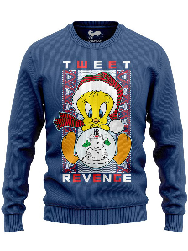 

Redwolf - Tweet Revenge - Looney Tunes Official Pullover, Navy blue